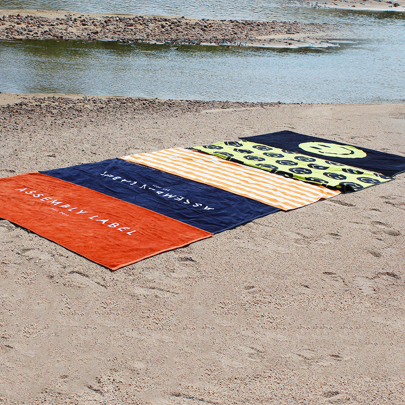 100% cotton beach towels velour custom design reactive printed large over sized jacquard logo beach towel