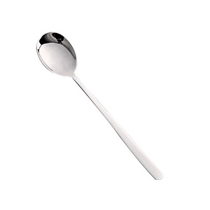 Long Handle Coffee Spoon Mini Dessert Ice Cream Spoons Gift Silver Stainless Steel Flatware Tea Spoon