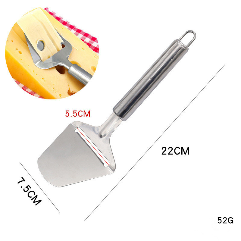 Multi-Functional Cheese Slicer Stainless Steel Handheld Cheese Cutter for Semi-Soft Semi-Hard Hard Cheese Butter and Ham