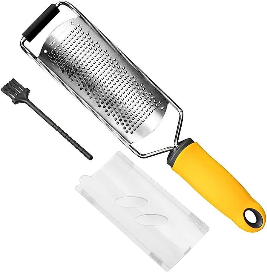 Set of 3 Lemon Zester Food Grater with Non-Slip Grip Handle for Kitchen for Cheese Parmesan Vegetable Ginger Garlic