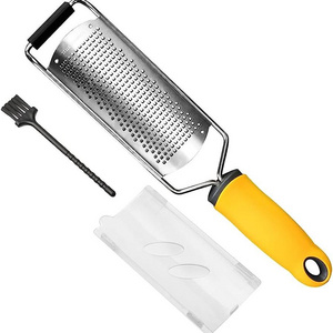 Set of 3 Lemon Zester Food Grater with Non-Slip Grip Handle for Kitchen for Cheese Parmesan Vegetable Ginger Garlic