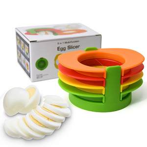 5 IN 1 Multi-Function Egg Slicer Stainless Steel Wire Egg Slicer Strawberry Cutter for Cooked Boiled Eggs and Soft Fruits