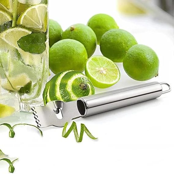 Lemon Zester Tool Citrus Peeler Zester Grater Stainless Steel Fruit Grater Peeling Knife Multipurpose Kitchen Gadget