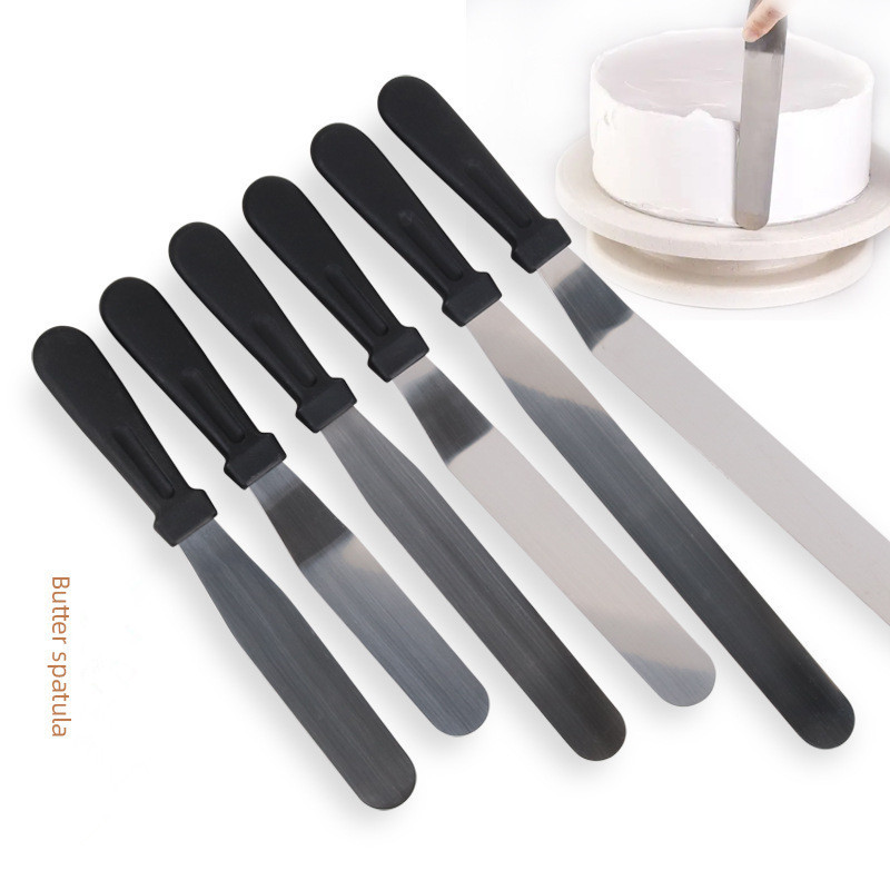 Angled Icing Kitchen Spatulas Stainless Steel Offset and Straight Cake Decorating Frosting Spatulas with 6