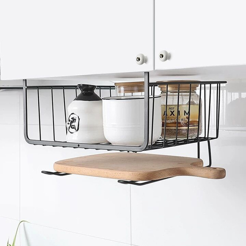 Closet Storage Racks Metal Kitchen Cabinet Storage Rack Under Compartment Hanging Basket Shelf Organizer