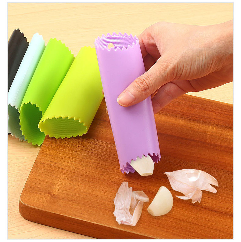 Garlic Peeler Skin Remover Easy to Peeled Garlic Cloves with Silicone Tube Roller Garlic Peeling Kitchen Tools