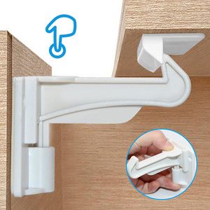 Eco-friendly Protection Hidden Baby Proofing Safety Cabinet Drawer Lock Latches with Screws