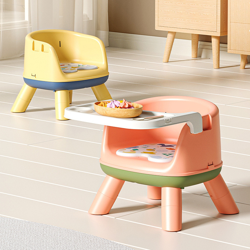 Baby Booster Seat Folding Portable Toddler Booster Seat Chair for Dining Table Eating with Tray and Seat Belt