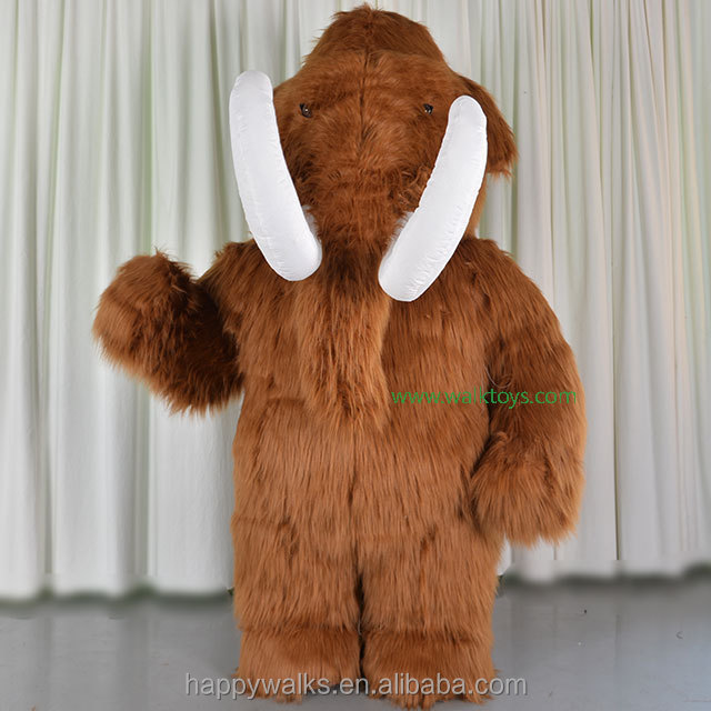 Happy Island Performance animal mascot costume/mascot/inflatable costume mammoth Costume for Funny Parade Show