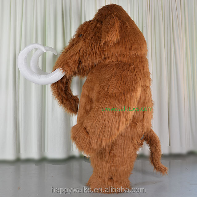 Happy Island Performance animal mascot costume/mascot/inflatable costume mammoth Costume for Funny Parade Show