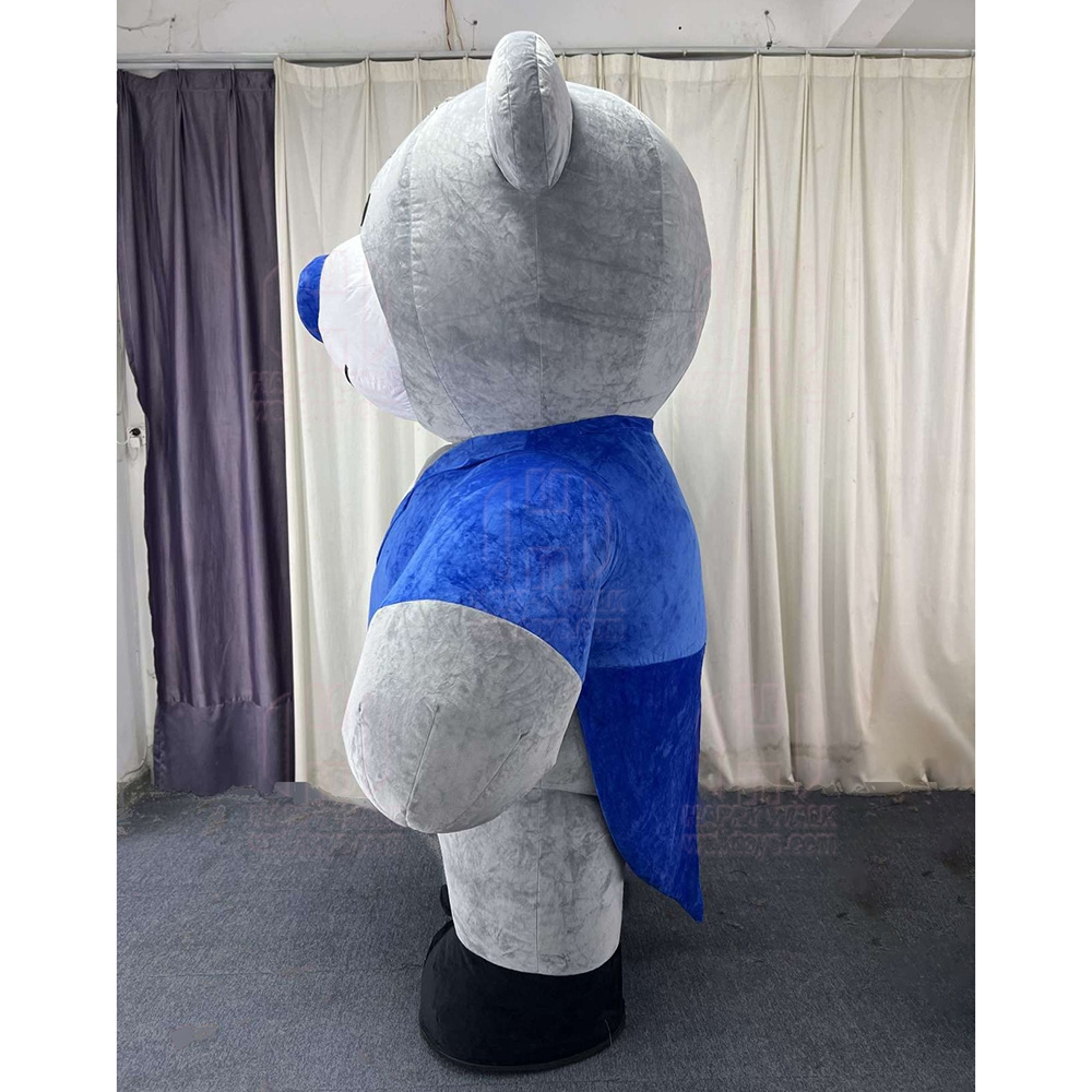 Enjoyment Advertising Adults inflatable  Mascot Costume Big inflatable cartoon tuxedo blue cartoon bear