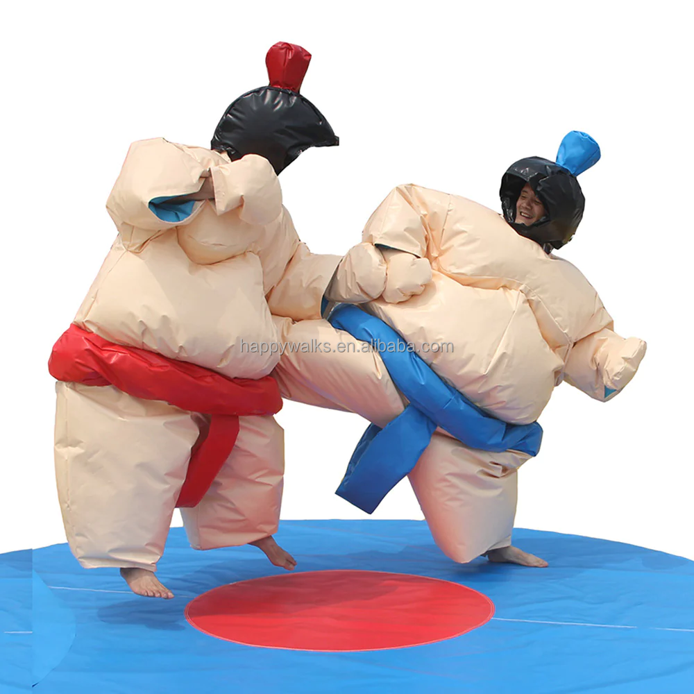 Kids and adults foam padded sumo suits, sumo wrestling costume suits with mat