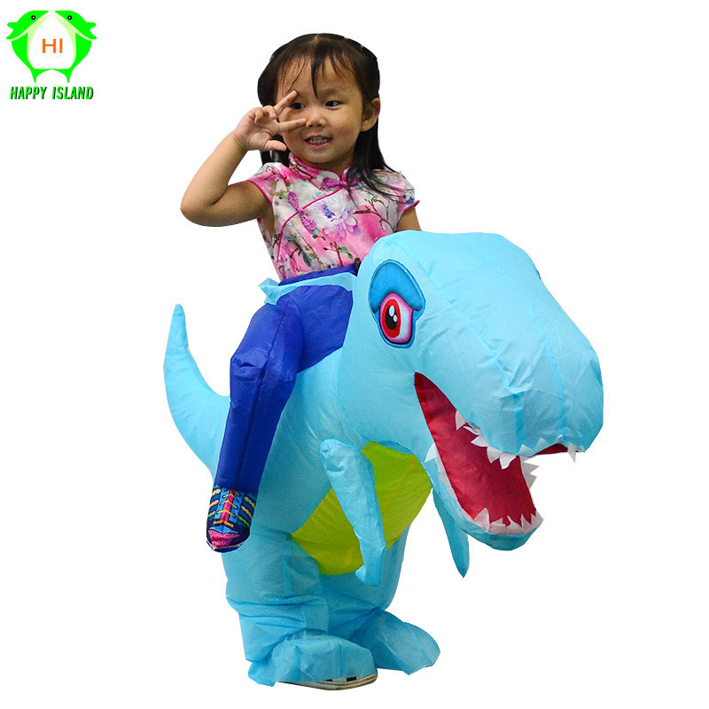 Factory KidsNew Design Inflatable Costume Children Kids Dinosaur T REX Costumes Blow Up Cospaly Ride On Animal Costume