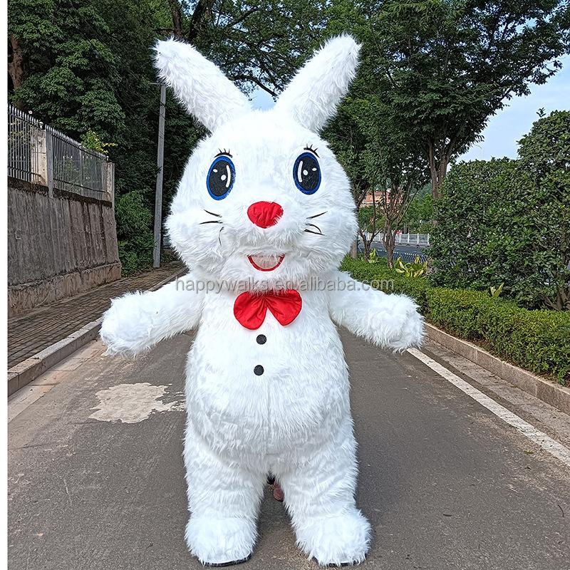 Happy Island Customized funny life size adult plush Rabbit animal cartoon mascot costume