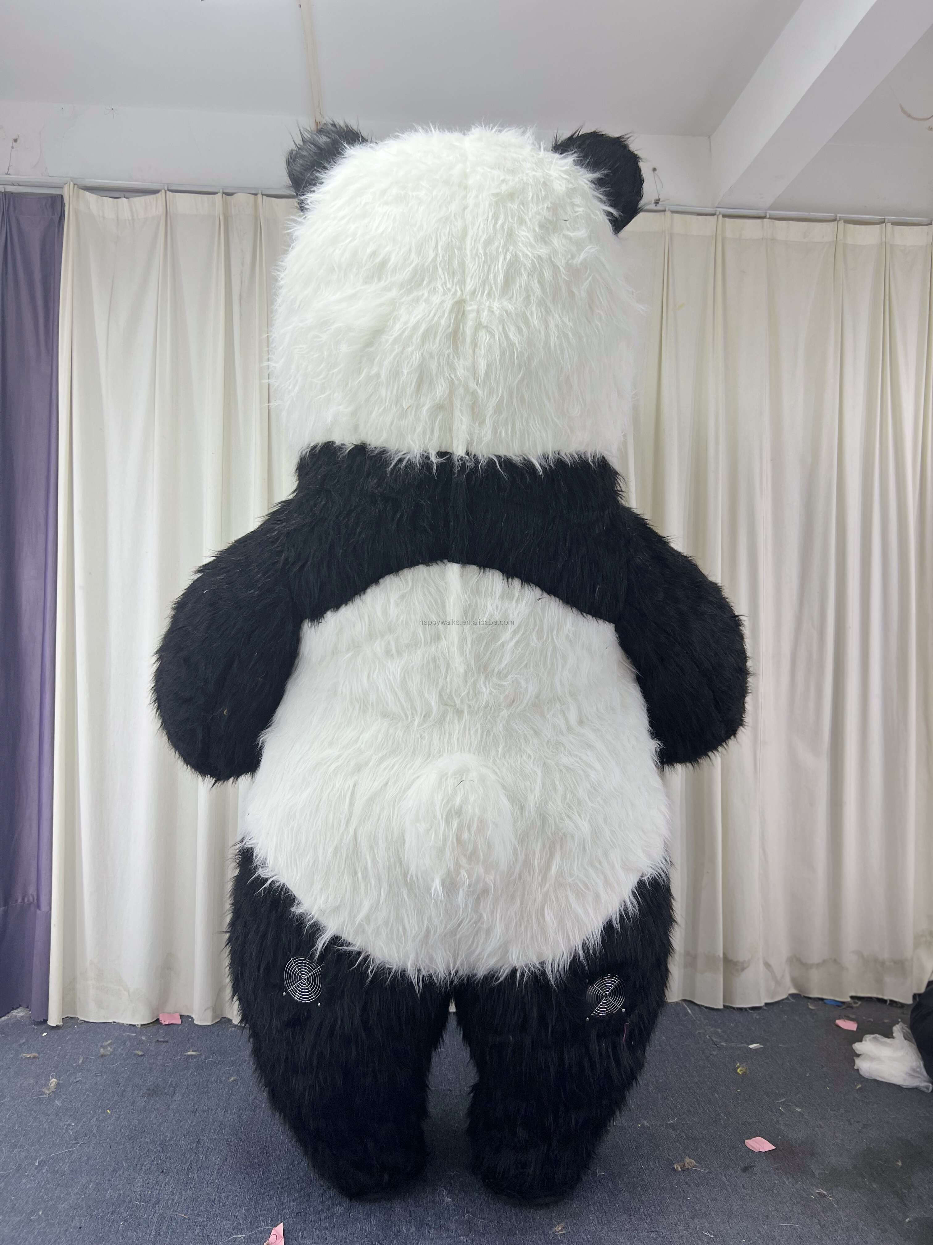 China hot sale 2.6m inflatable panda cartoon costume commercial inflatable giant panda mascot costume