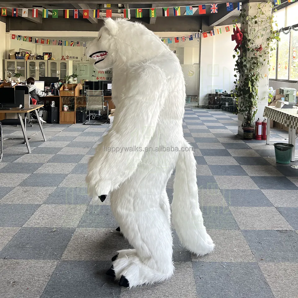 High quality customized  inflatable mascot costume inflatable white wolf mascot costume