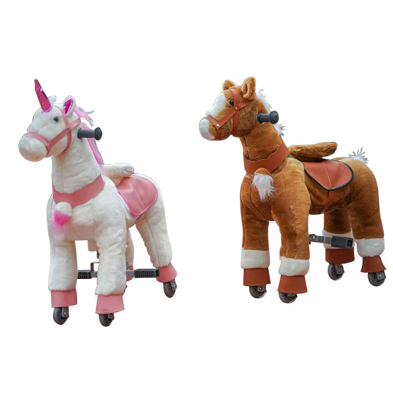 Commercial Grade Riding Toy Pony Children's Riding Animal Toy Plush Mechanical Horse for Sale