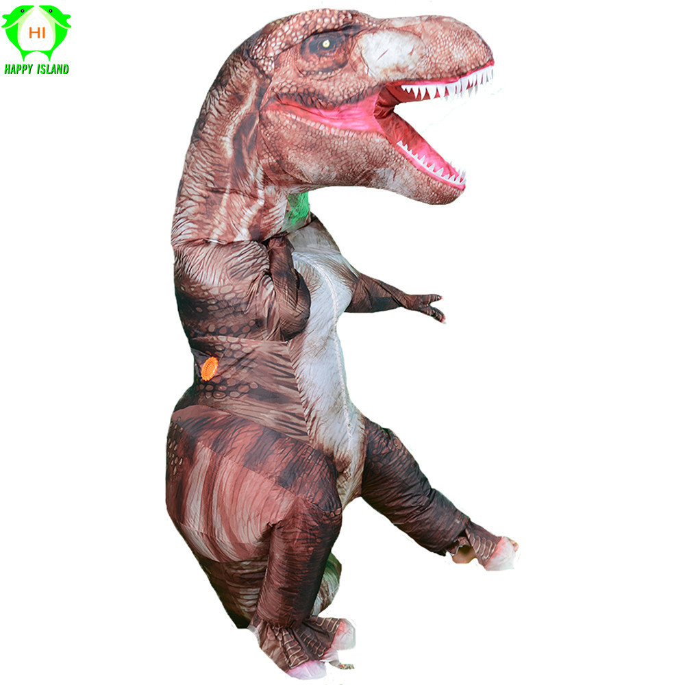 Inflatable Dinosaur T-REX Halloween Costumes for Adult Kids Women Men Blowup Triceratops Full Body Cosplay Mascot Party