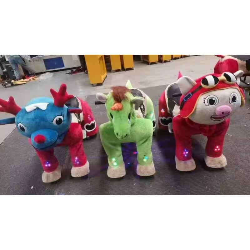 Electric ride on unicorn riding horse pony toy for children for Mall Walking Animal Entertainment