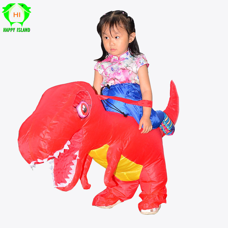 Factory KidsNew Design Inflatable Costume Children Kids Dinosaur T REX Costumes Blow Up Cospaly Ride On Animal Costume