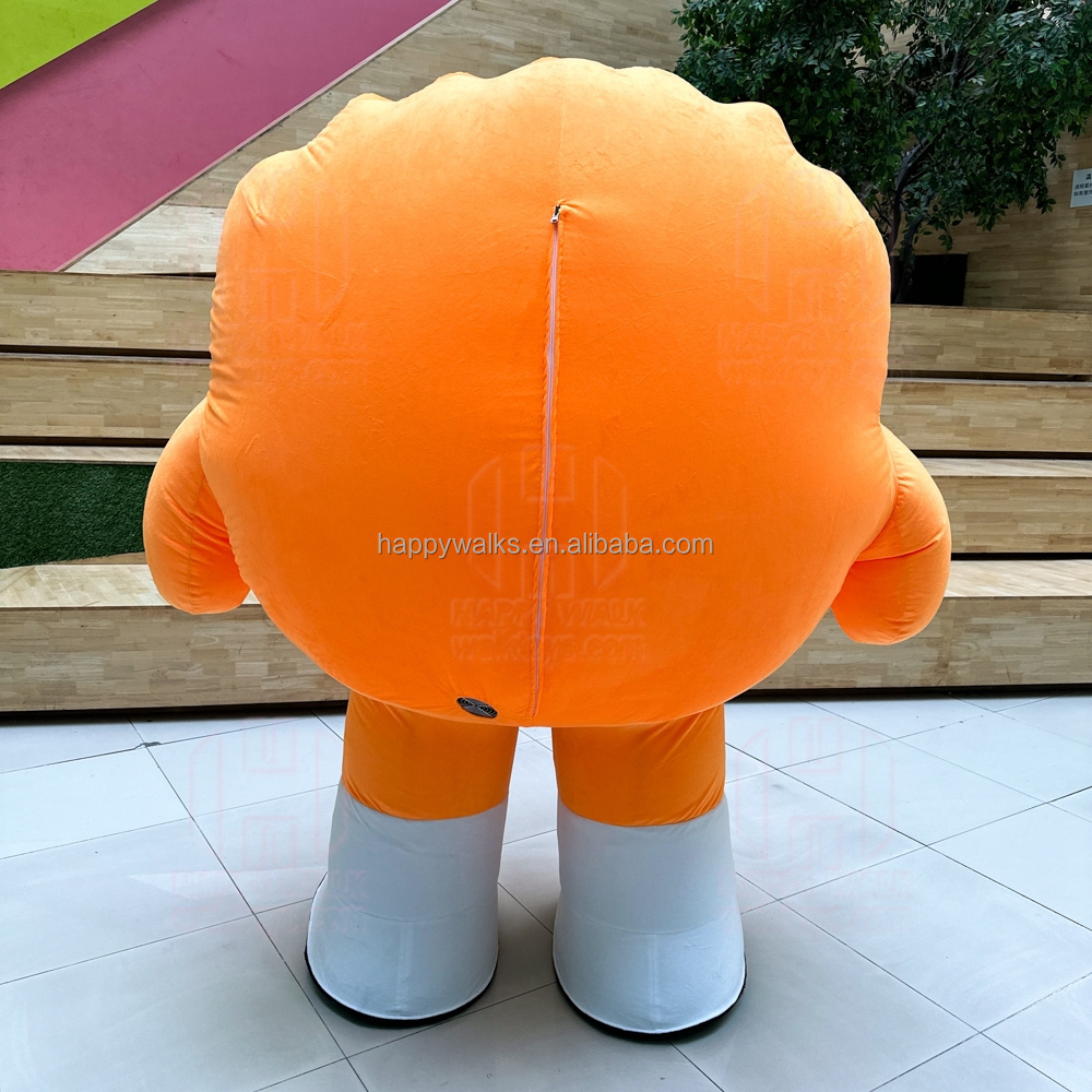 Happy Island Walking inflatable Big orange inflatable plush cartoon gender reveal mascot