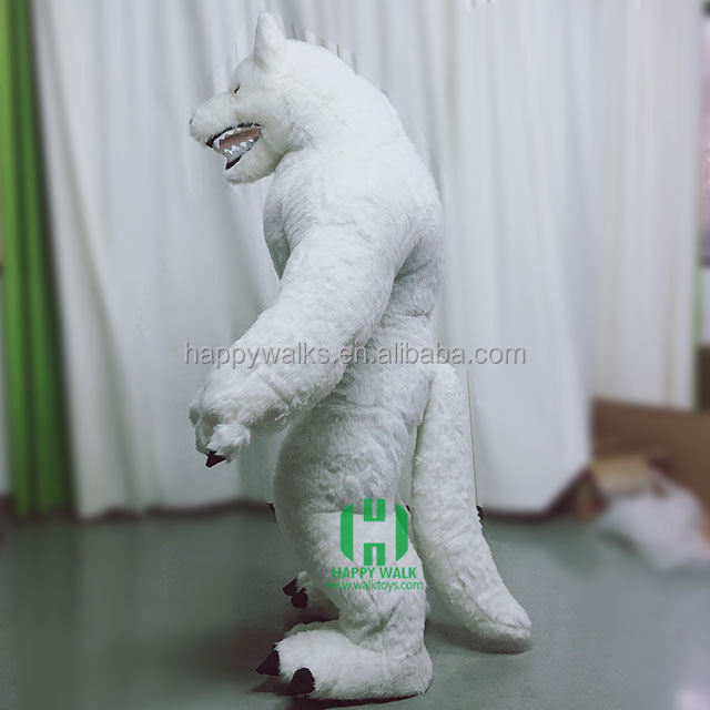 inflatable mascot Canis lupus arctos Performance Walking Fuzzy Inflatable  Costume for Funny Parade Show