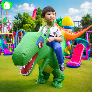 Factory KidsNew Design Inflatable Costume Children Kids Dinosaur T REX Costumes Blow Up Cospaly Ride On Animal Costume