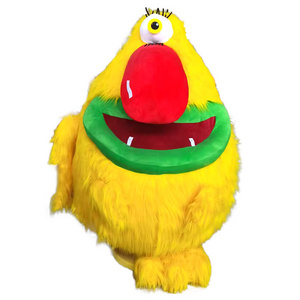 New product Customized Inflatable yellow  inflatable monster plush cartoon Cosplay walking Animal inflatable mascot costume