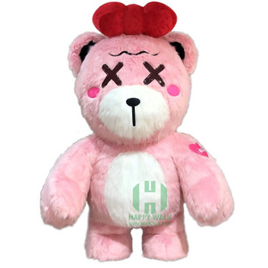 Enjoyment CE inflatable giant 2M/2.6/3M inflatable pink bear mascot costume