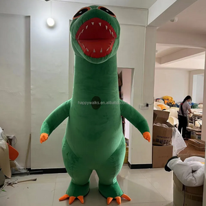 Custom Halloween Fancy Plush green dinosaur Costume mascot costume cartoon character cosplay costume for party