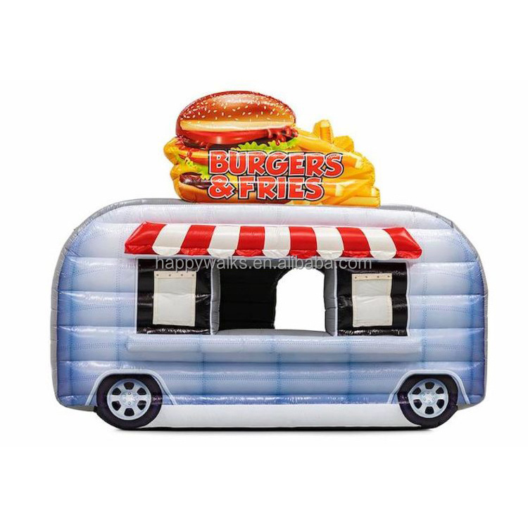 2023 Custom Burger Cart Inflatable Tent Outdoor Food Stall Exhibition Tent Inflatable