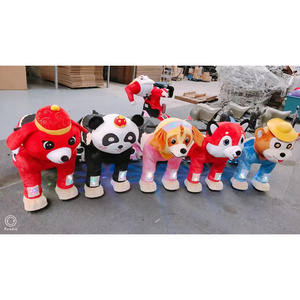 Musical and spotlight Kids walking animals kiddie rides animal rider mall ride on animal plush electric scooter