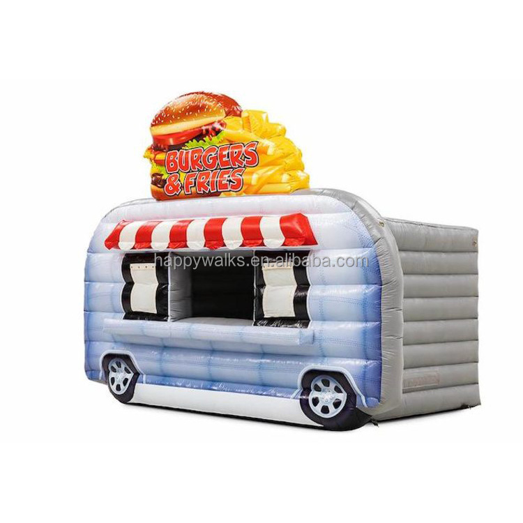 2023 Custom Burger Cart Inflatable Tent Outdoor Food Stall Exhibition Tent Inflatable