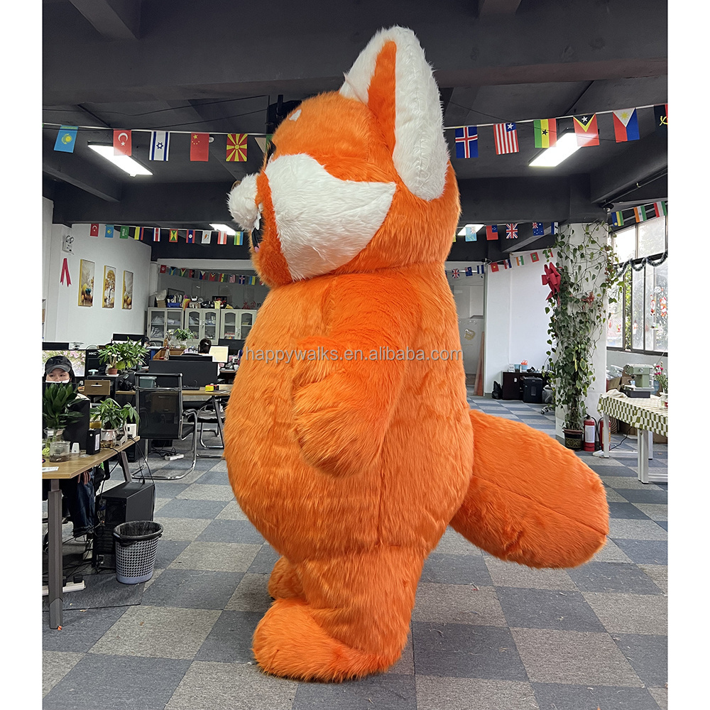 Party Red Panda Inflatable Cartoon Costume Singular Inflatable Costume Mascot Costume With Fan