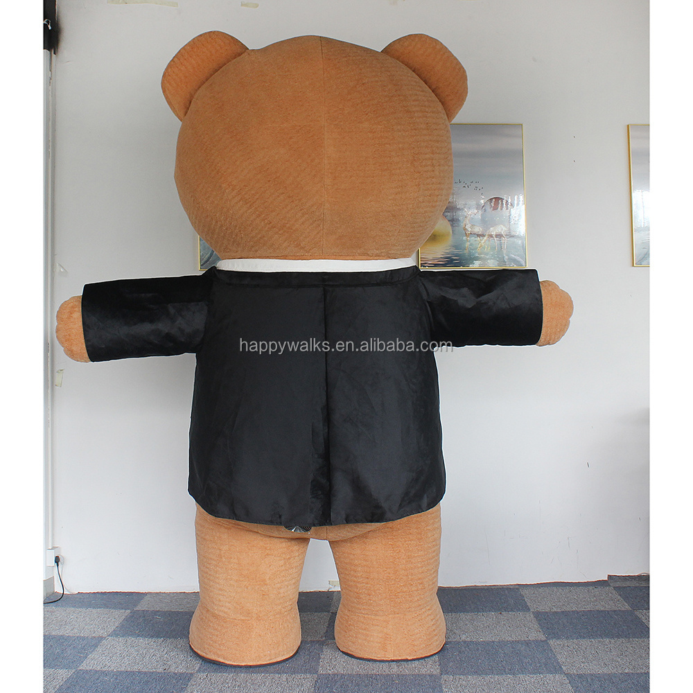 Wholesale 2m 2.6m 3m customized Giant Funny inflatable walking Teddy Suits Teddy Bear Mascot Costume