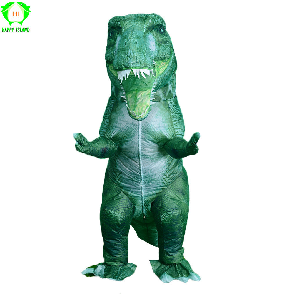 Inflatable Dinosaur T-REX Halloween Costumes for Adult Kids Women Men Blowup Triceratops Full Body Cosplay Mascot Party