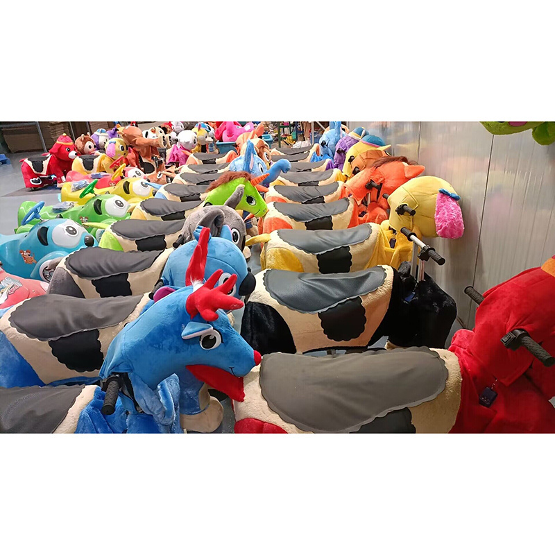 Musical and spotlight Kids walking animals kiddie rides animal rider mall ride on animal plush electric scooter