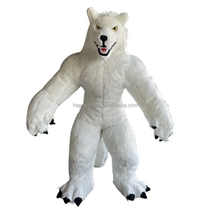 High quality customized  inflatable mascot costume inflatable white wolf mascot costume