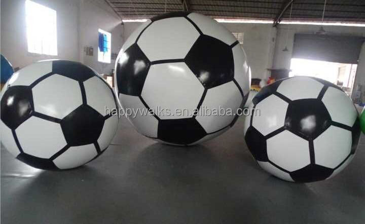 Large 0.6mm PVC inflatable football balloon airtight huge inflatable soccer beach balls