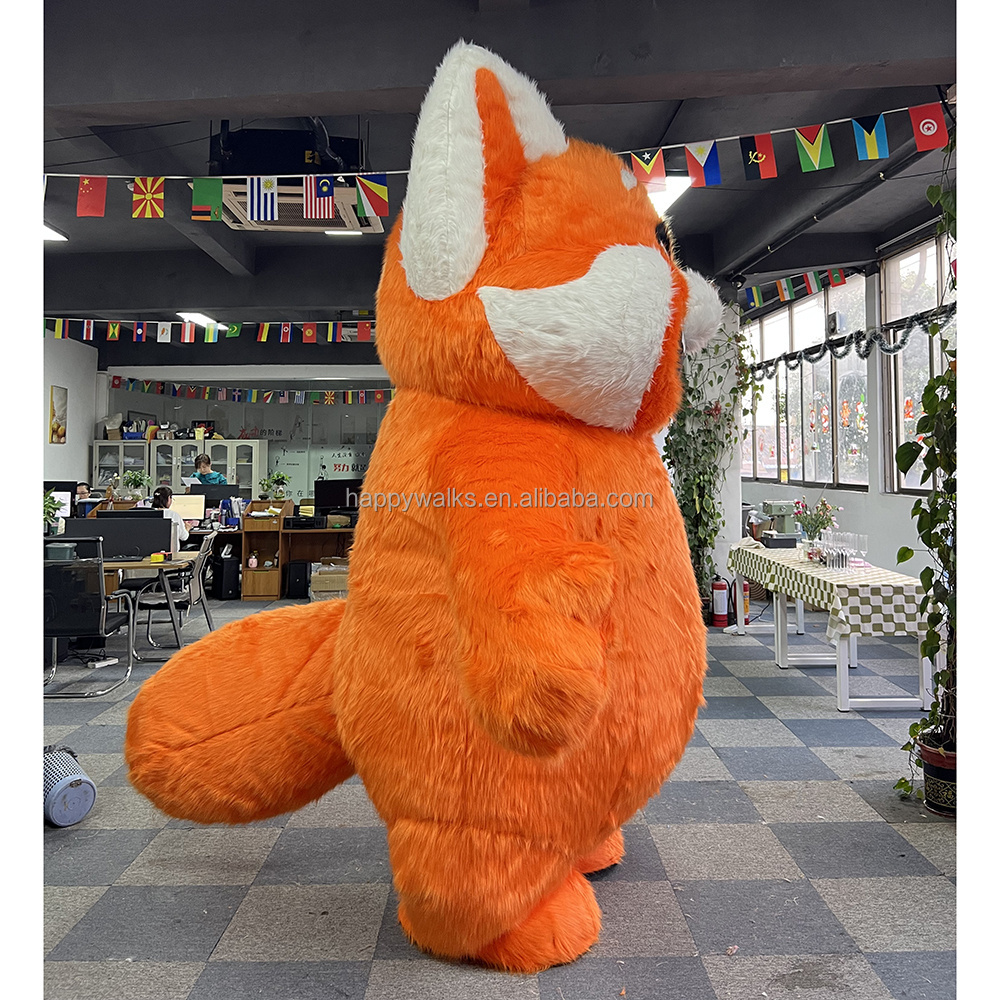 Party Red Panda Inflatable Cartoon Costume Singular Inflatable Costume Mascot Costume With Fan