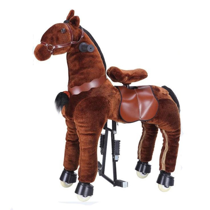 Commercial Grade Riding Toy Pony Children's Riding Animal Toy Plush Mechanical Horse for Sale