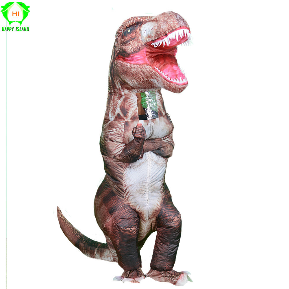 Inflatable Dinosaur T-REX Halloween Costumes for Adult Kids Women Men Blowup Triceratops Full Body Cosplay Mascot Party