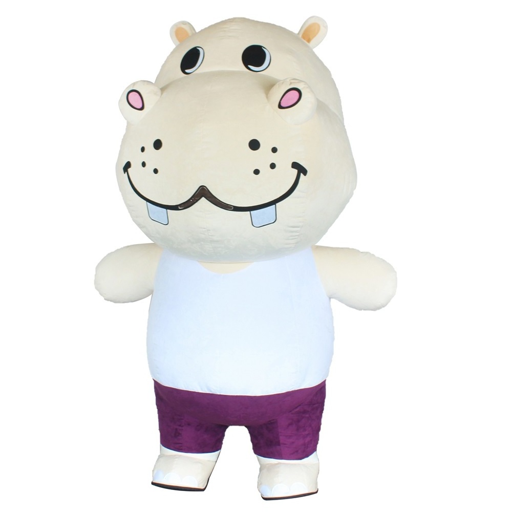 HAPPY WALK 2023 Customized Commercial inflatable animal mascot custom color inflatable hippopotamus costume for sale