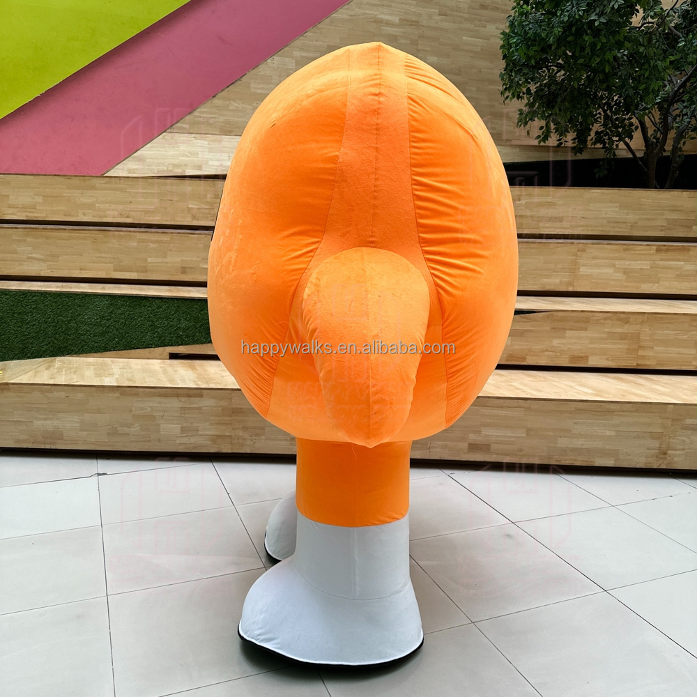 Happy Island Walking inflatable Big orange inflatable plush cartoon gender reveal mascot