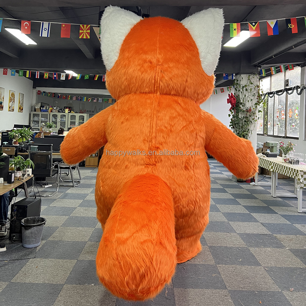 Party Red Panda Inflatable Cartoon Costume Singular Inflatable Costume Mascot Costume With Fan