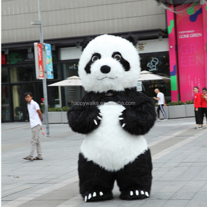 2m/2.6m/3m inflatable panda mascot costume long hair cute panda inflatable costume