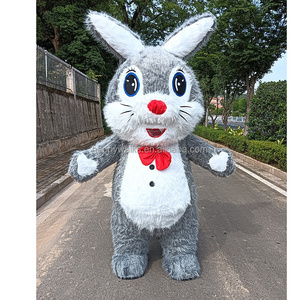 Happy Island Customized funny life size adult plush Rabbit animal cartoon mascot costume