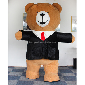 Wholesale 2m 2.6m 3m customized Giant Funny inflatable walking Teddy Suits Teddy Bear Mascot Costume