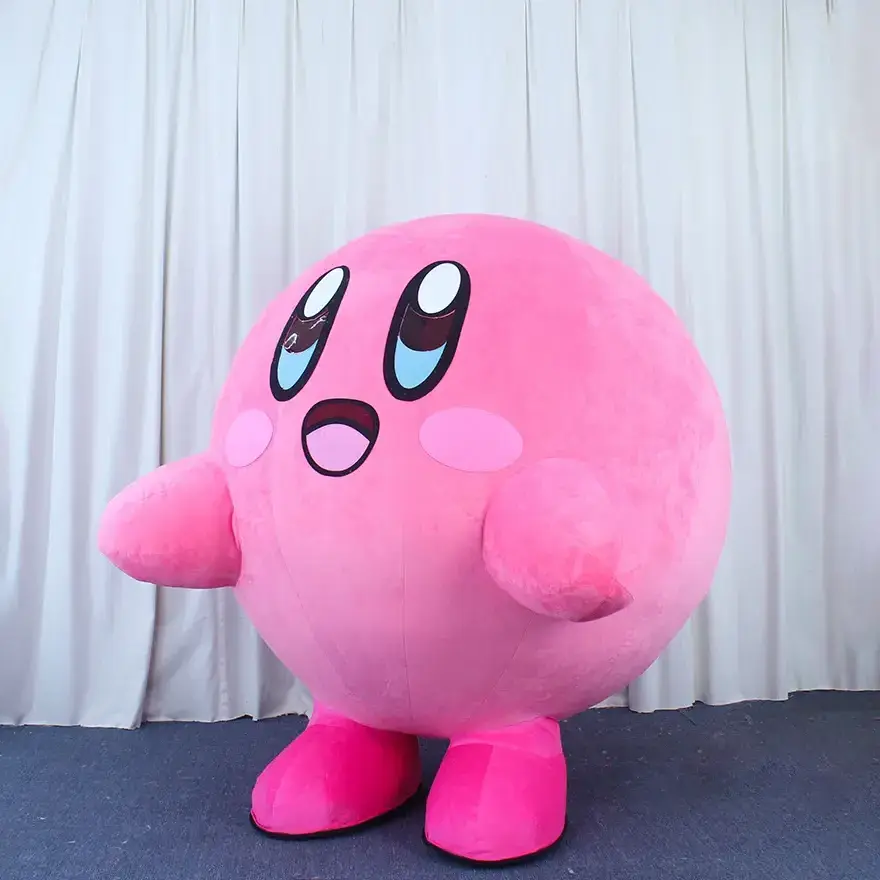 Pink Ball inflatable kirby mascot costume for adult