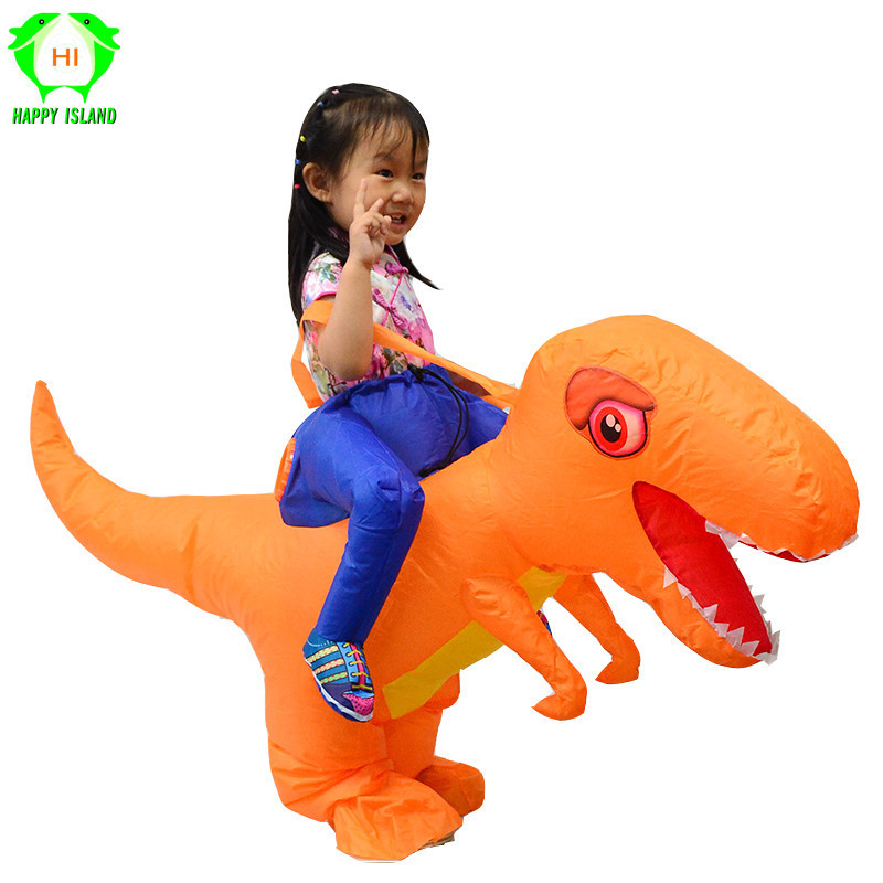 Factory KidsNew Design Inflatable Costume Children Kids Dinosaur T REX Costumes Blow Up Cospaly Ride On Animal Costume